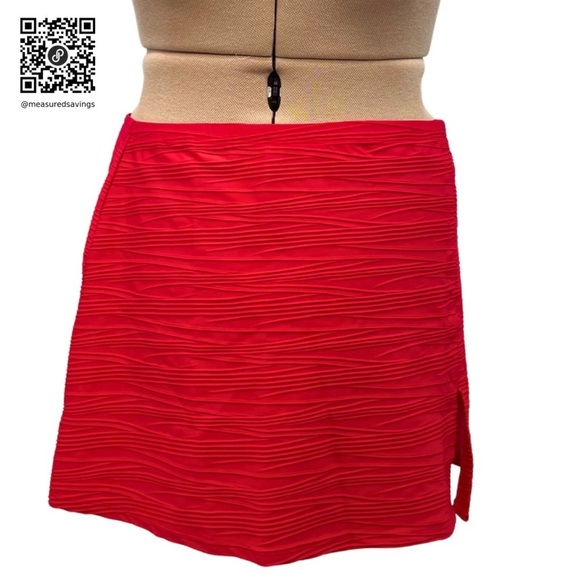 Gottex Size 1X NWT Red Swim Mikado Architecture Skirt - Picture 5 of 8